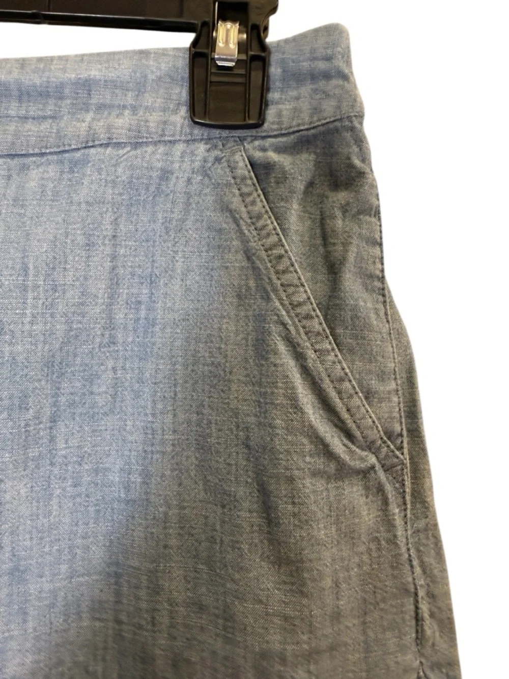 J. Crew Cotton Chambray Ruffle-Hem Preppy Cottagecore Summer Shorts Sz XS
